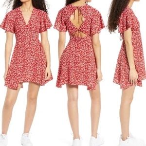 Red Floral Socialite Dress